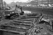 851279 Afbeelding van de werkzaamheden ten behoeve van de demping van de Stadsbuitengracht te Utrecht, ter hoogte van ...
